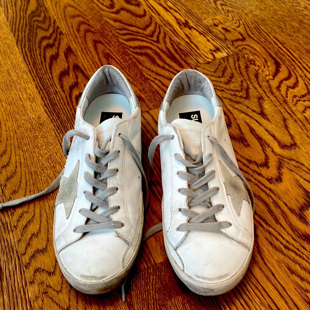 These are newer Golden Goose. Only worn a few times. Too small for me.
